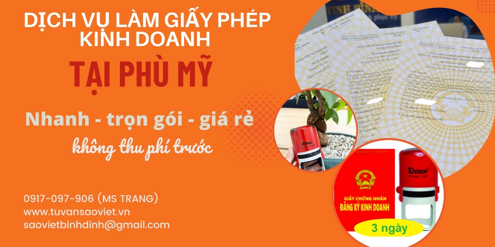 Hướng dẫn thủ tục làm giấy phép kinh doanh tại Phù Mỹ Bình Định