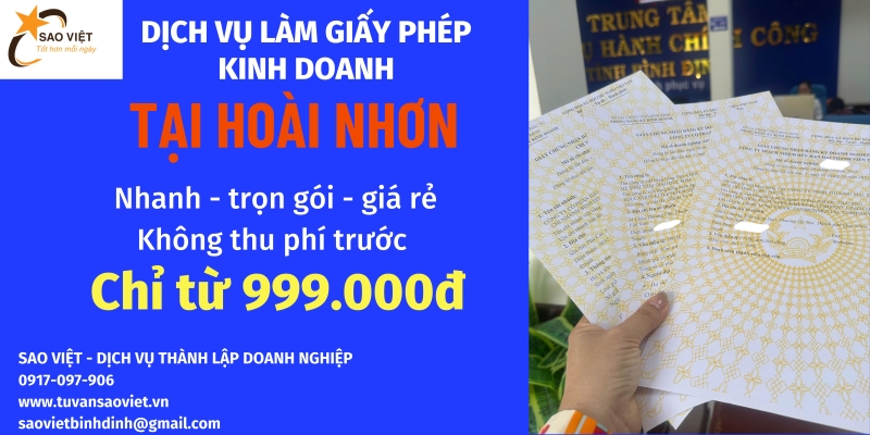 Tất tần tật những thủ tục để thành lập doanh nghiệp tại Hoài Nhơn