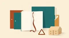 A blank booklet with a ribbon bookmark, a warning triangle and a small house: pitfalls in a company charter
