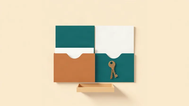 An orange and a teal folder side by side, two keys and a small tray: the file for a two-member LLC