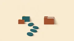 Stepping stones leading between teal and brown folders: the steps to forming a company