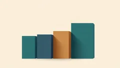 Four blocks rising in height from left to right like a bar chart: the size tiers of a business